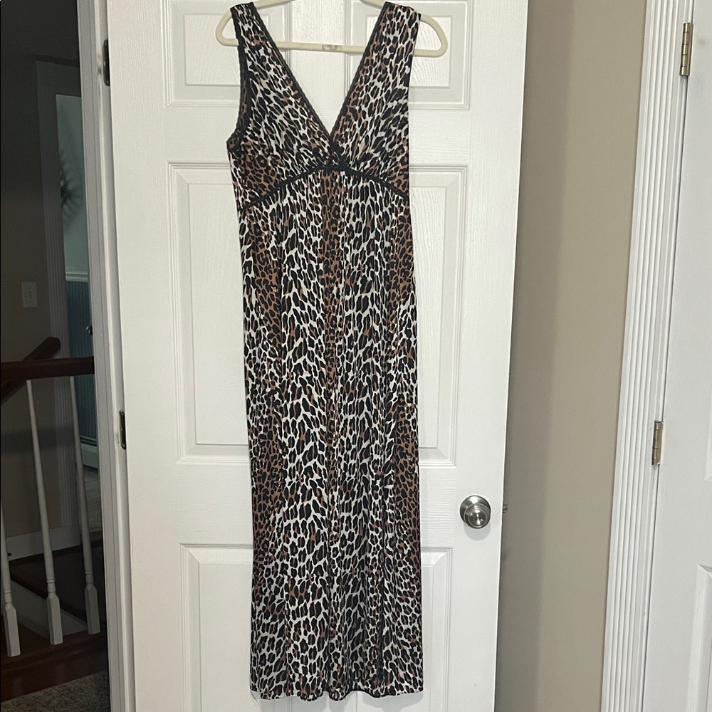 Vanity Fair Animal Print Maxi sleep dress